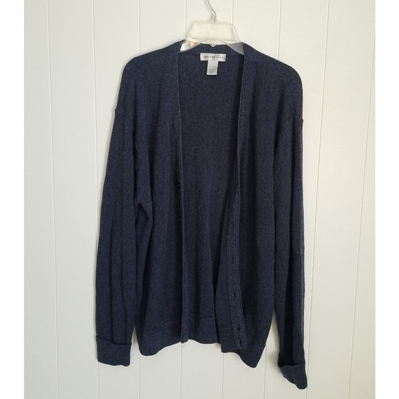 Cypress Links Men's Cardigan Sweater Size Large Blue Button Front V-Neck - Picture 1 of 8